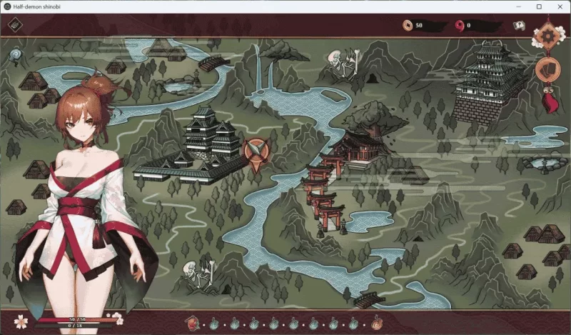 [PC/安卓模拟器/2D/神作/全CG/原画集]半妖忍少女 Half-demon shinobi [2+3.97G][百度盘]