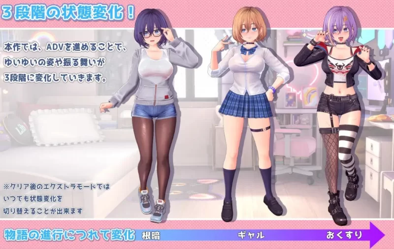 【PC/汉化/动态/SLG】唯唯的心跳不已♡自慰直播日记v1.1.2 [1+2.2G][百度盘]