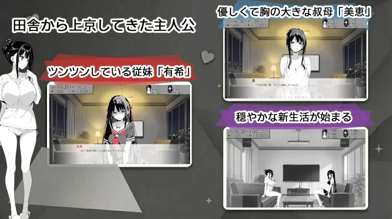 双端[SLG/睡X/动态]漏洞百出 与姨妈和堂妹的同居生活v1.62汉化 [2+4g][百度盘]
