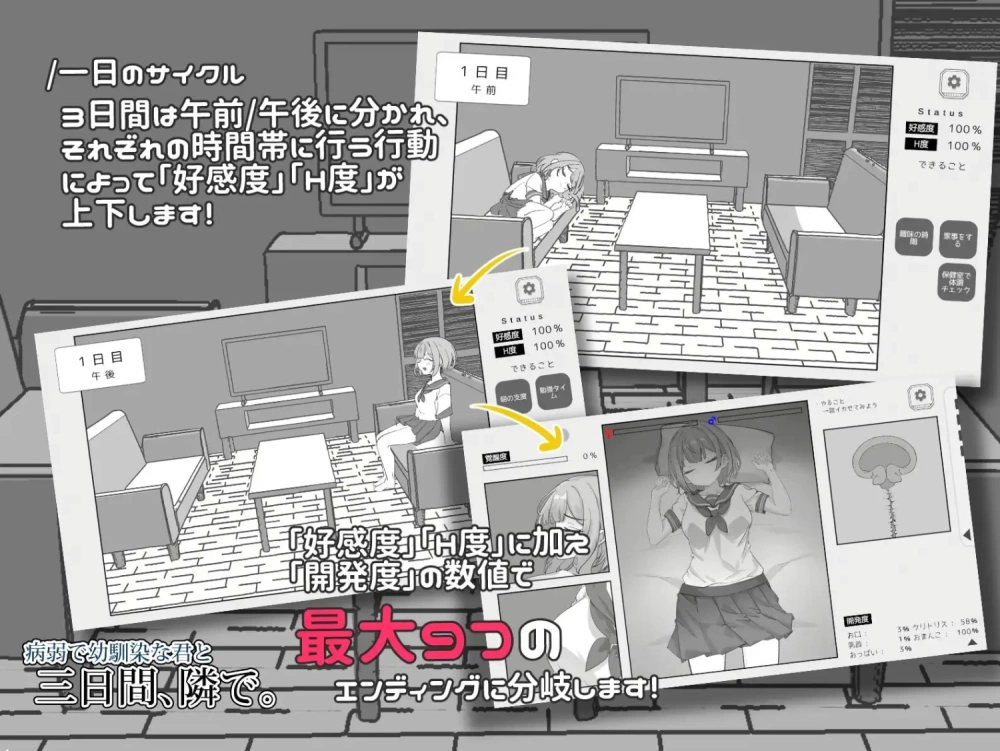 （PC+安卓）与病弱青梅竹马的你，相伴三日 v1.0官中版 [2+190m][百度盘]